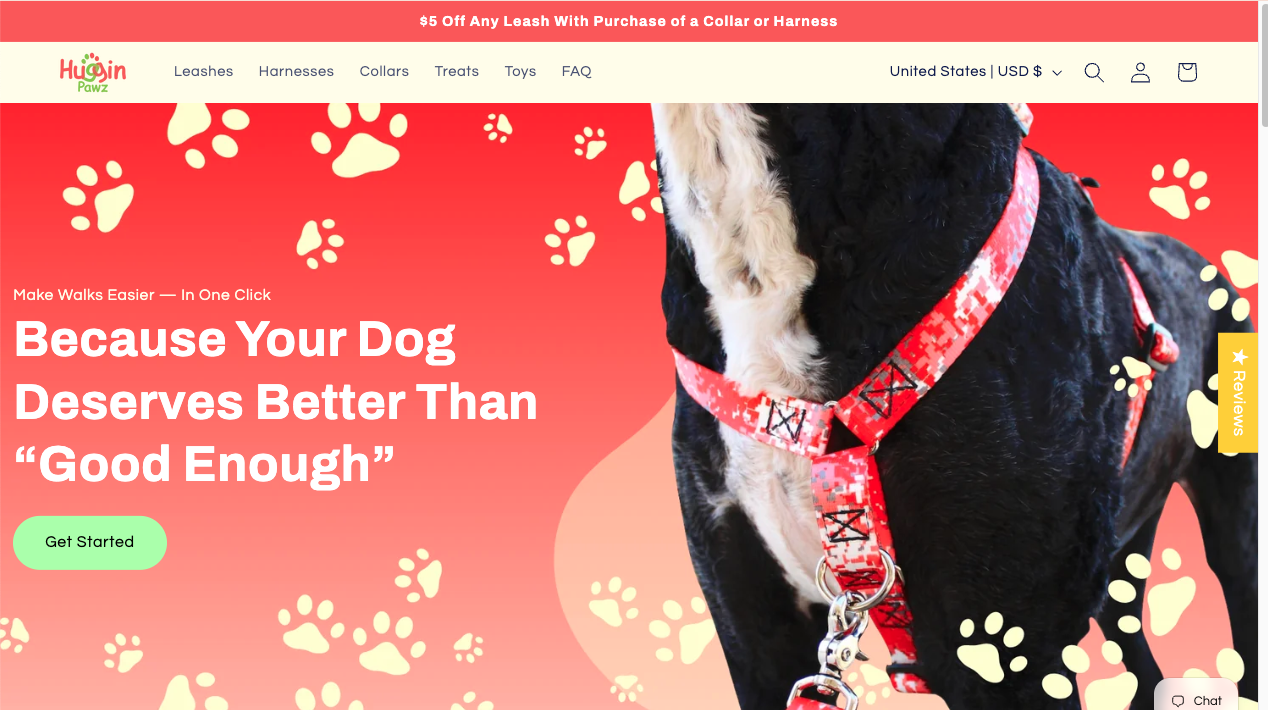 Huggin Pawz website
